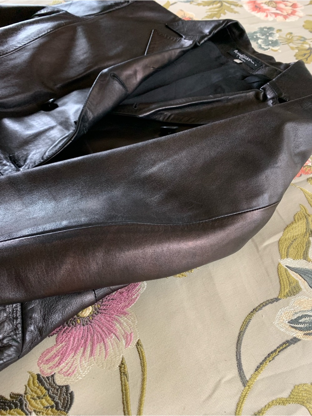 Vintage Paris France Sexy Gothic Black Leather Trench Style Jacket - Picture 7 of 16